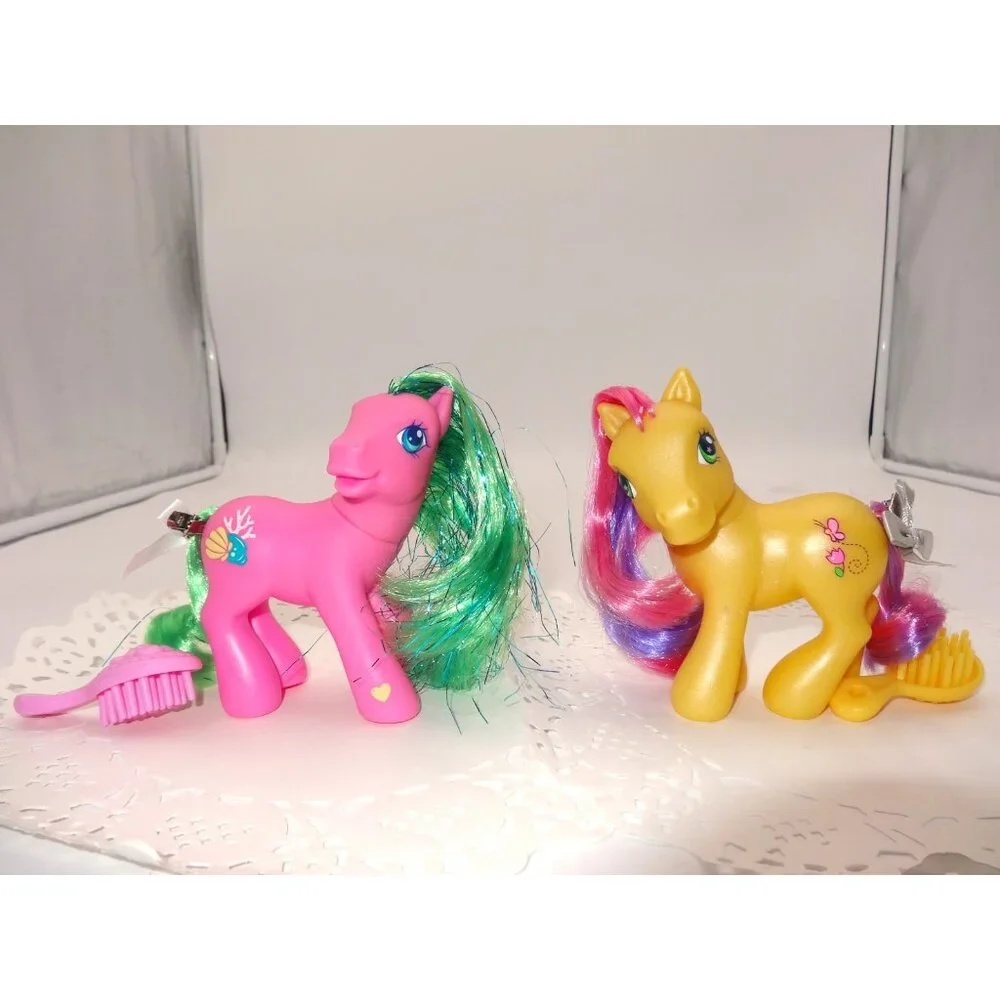 My Little Pony Butterfly Island Shimmer Pony Shell-Belle MLP and Flitter Flutter